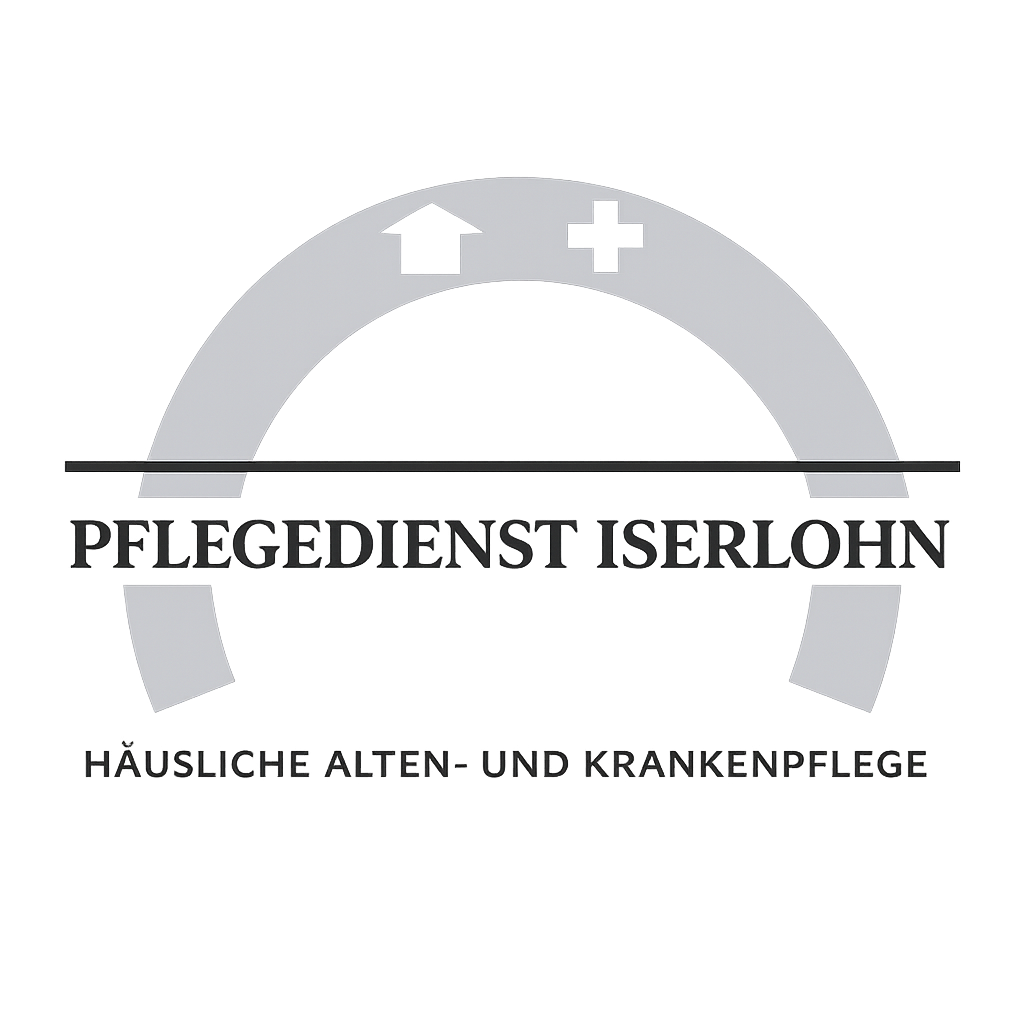 Logo des Pflegedienstes Iserlohn mit dem Namen Ulrike Kutsche und dem Hinweis auf häusliche Alten- und Krankenpflege.